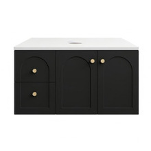 Stevie 900mm Wall Hung Single Vanity with Stone Countertop